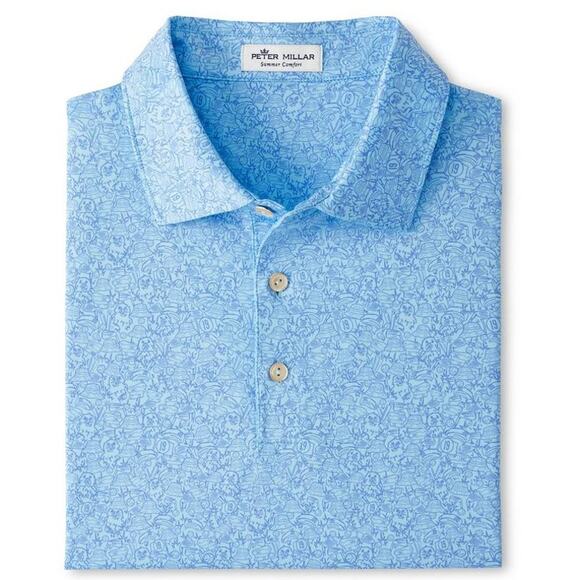 Peter Millar Other - Peter Millar Caddyshack Print Summer Comfort Performance Polo size Small